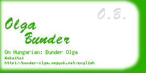 olga bunder business card